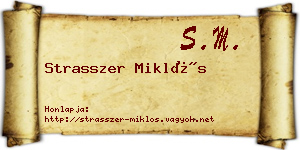 Strasszer Miklós névjegykártya