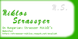 miklos strasszer business card